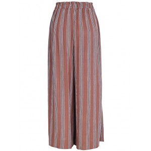 Women's Boho High Waist Split Stripe Wide Leg Pants